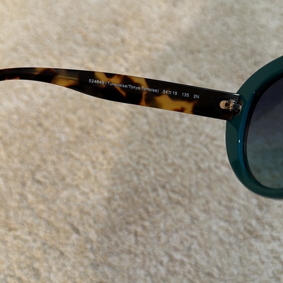 NWT Lindsay Coach Sunglasses in Turquoise and Turtle Shell - Picture 5 of 8